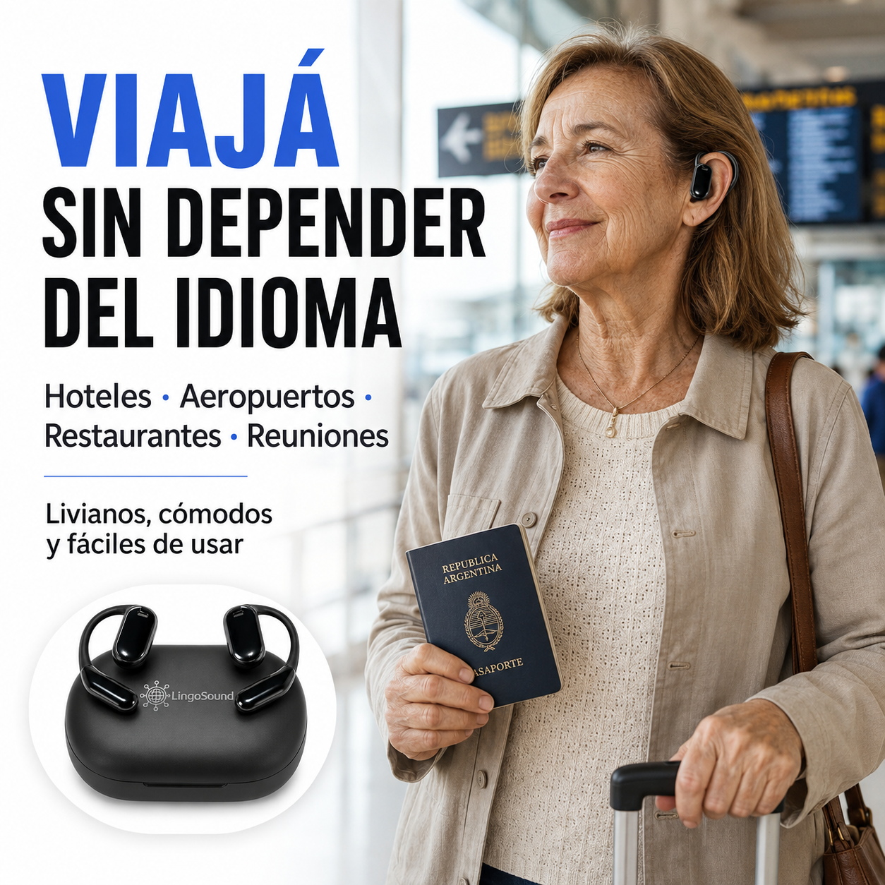 Auriculares Traductores LingoSound XR4 +140 Idiomas